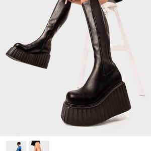 **SOLD***Chunky knee high Lamoda boots